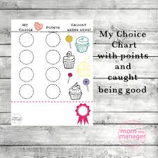 My Choice Cupcakes Chart With Points