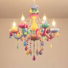 Lakiq Colorful Crystal Hanging Chandelier Light Fixture 6 Lights European Girls Room Pendant Ceiling Lighting Candle Chandelier For Girls Bedroom Living Room Dining Room Coffee Shop Style B Amazon Com