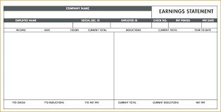 Pay Stub Template Word Document Functional Print Check For