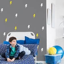 White And Yellow Lightning Bolt Wall