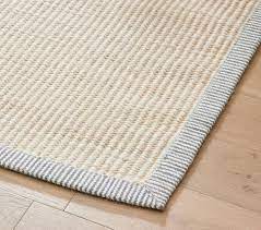 chenille jute striped border rug