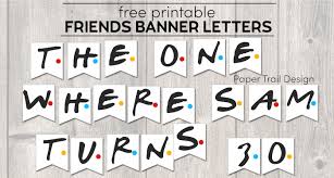 free printable friends banner paper