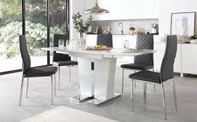 Leather Chair Extendable Dining Table