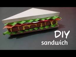 diy paper made sandwich how to make