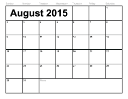 2015 Printable Monthly Calendar Printable Calendar Birthday Cards