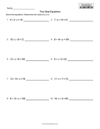 two step equations maze worksheet