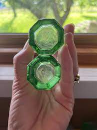 Green Depression Glass Salt And Peppers