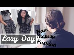 lazy day hair makeup fashion