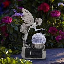 Glass Ball Garden Ornament Solar Fairy