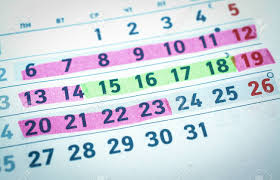 Calendar Pregnancy Planning Dangerous And Safe Days Stock Photo