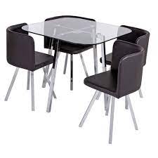 4 chair table glass dining table set