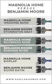 Sherwin williams vs benjamin moore color comparison. Magnolia Home Paint Colors Match To Benjamin Moore Magnolia Homes Paint Matching Paint Colors Farmhouse Paint Colors