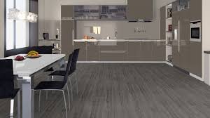 kitchen with grey vinyl flooring