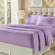 royal fit lilac polyester king sheet