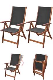 recliner wooden patio chairs 2pc