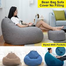 3 sizes large bean bag sofa cover with