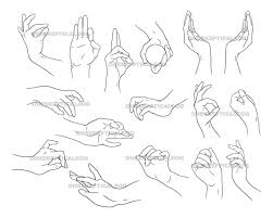 Hands Vector Icon Set Hand Gestures