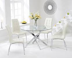 Denver 110cm Glass Dining Table With