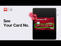 how to see your card number on bank of