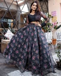 Shop carbon38's selection of crop tops in a variety of styles and fits. Floral Organza Lehenga With Crop Top Set Of Two By V7 By Vinya The Secret Label