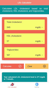 Ldl Cholesterol Calculator Pro By Putu