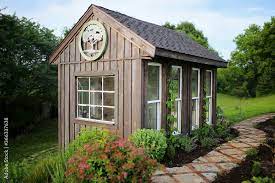 Foto De Old Wooden Garden Shed And