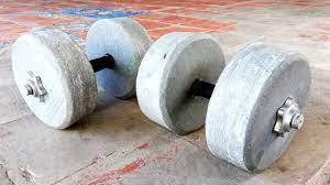 how to make cement dumbbells weights