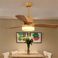 2020 Fan Light Fixtures With Romote Control Modern Nordic Loft Wood Led Ceiling Fan Light Dining Room Study From Starship13 356 3 Dhgate Com