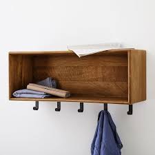 Anton Solid Wood 5 Hook Entryway Cabinet