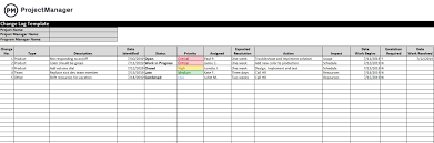 change log template free excel