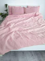 Sakura Pink Linen Bedding Set 1 Duvet