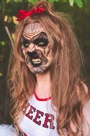 glam halloween werewolf makeup