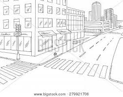 All the best black and white city sketches 35+ collected on this page. Street Road Graphic Vector Photo Free Trial Bigstock