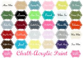 2chalk Acrylic Color Chart Shabby Paints