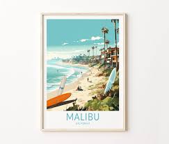 Malibu California Print Wall Art Malibu