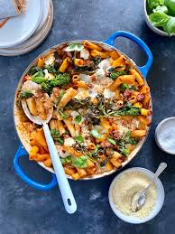 baked pasta with sausage broccoli
