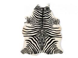 edelman leather zebra cowhide rug