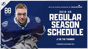 Your source for tampa bay lightning schedule, stats, roster, news, video, injury and transaction information. Lightning Announce 2019 20 Schedule Presented By Adventhealth
