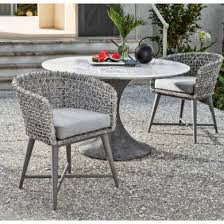 Pc Dining Set In Faux Marble