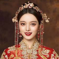 chinese bridal xiuhe headwear hair