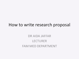 How to write a good postgraduate research proposal