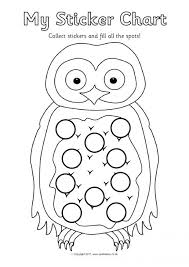 Owl Sticker Reward Charts Sb11786 Sparklebox