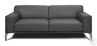 alessia dark grey leather sofa