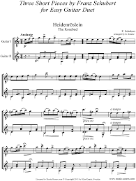 These are the first duets for absolute beginners. 3 Short Pieces Guitar Duet Sheet Music By Franz Peter Schubert