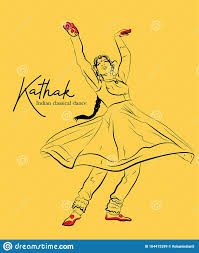 Indian classical dance is an umbrella term for various performance arts rooted in musical theatre styles, whose theory and practice can be traced to the sanskrit text, natyashastra.' en.wikipedia.org Indian Classical Dance Kathak Sketch Or Vector Illustration Stock Vector Illustration Of Indian Nrita 164415299