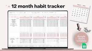 2023 habit tracker google sheets