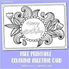 Coloring Birthday Card Coloring Pages