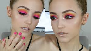 hot pink sunset makeup tutorial you