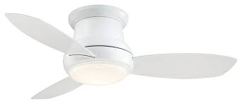 Indoor White Flush Mount Ceiling Fan
