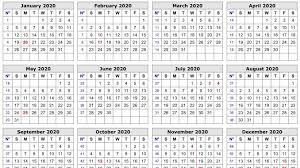 2020 Monthly Calendar Template Word Monthly Calendar